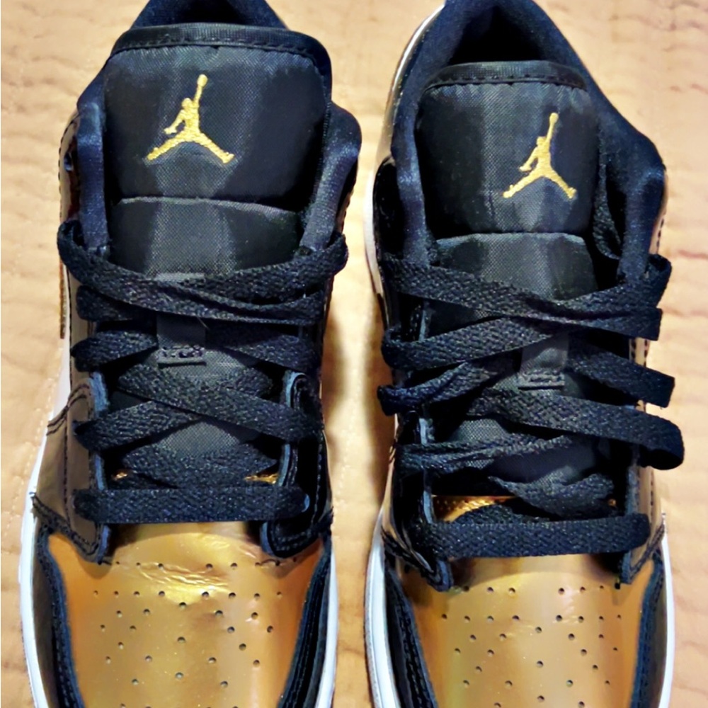 Jordan Kids Sneakers Black and Gold
